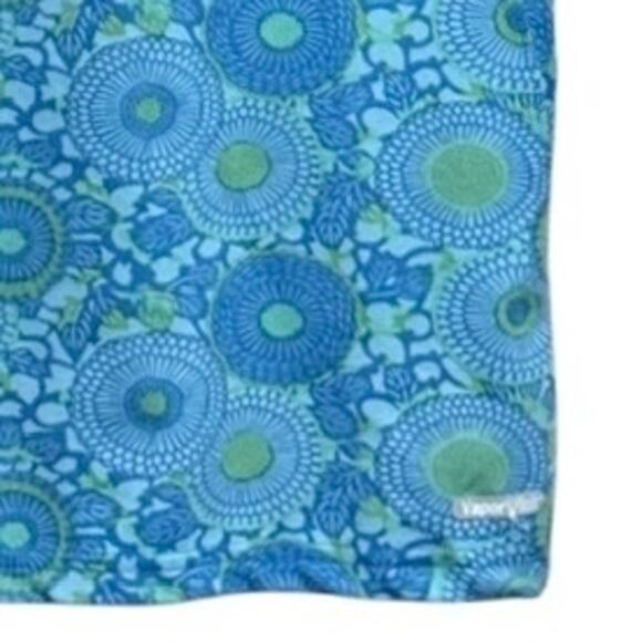THE NORTH FACE Vapor Wick Blue +
Lime Green Floral Top Blouse Size Large - Picture 4 of 6